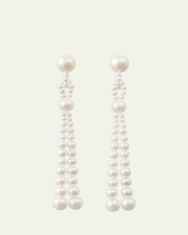 Opera Freshwater Pearl Tassel Earrings